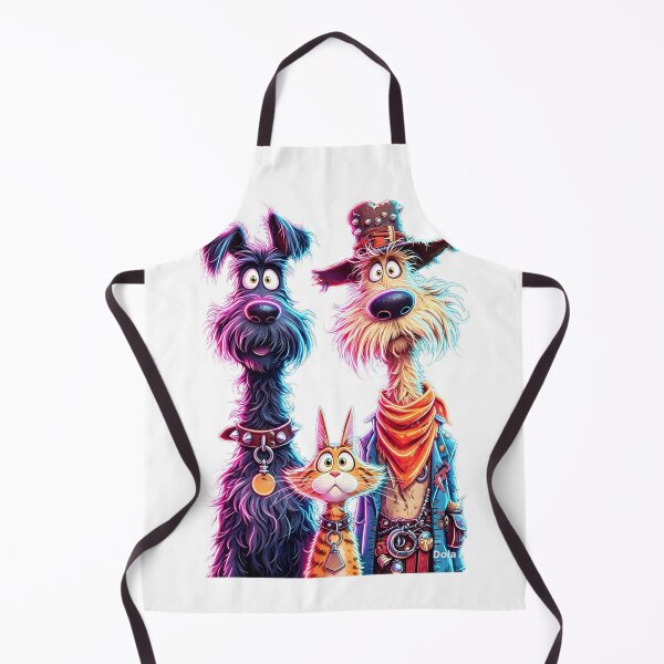 Item preview, Cowboy Dogs & Cat Trio designed and sold by MyCalmDraw.