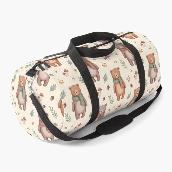 Item preview, Cozy Woodland Bear Pattern – Cute Teddy Bear & Forest Cottagecore designed and sold by CozyArtistryShop.