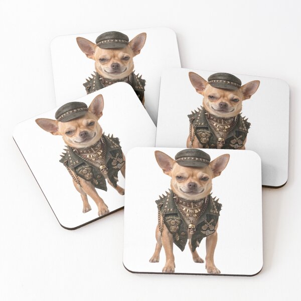 Item preview, Cool Biker Chihuahua Illustration designed and sold by Agnisherl.