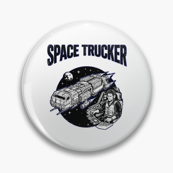 Item preview, Space Trucker - Retro Sci-Fi Spaceship Cargo Hauler designed and sold by TontikDesign.