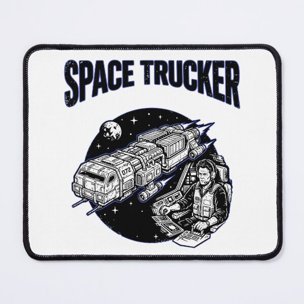 Item preview, Space Trucker - Retro Sci-Fi Spaceship Cargo Hauler designed and sold by TontikDesign.