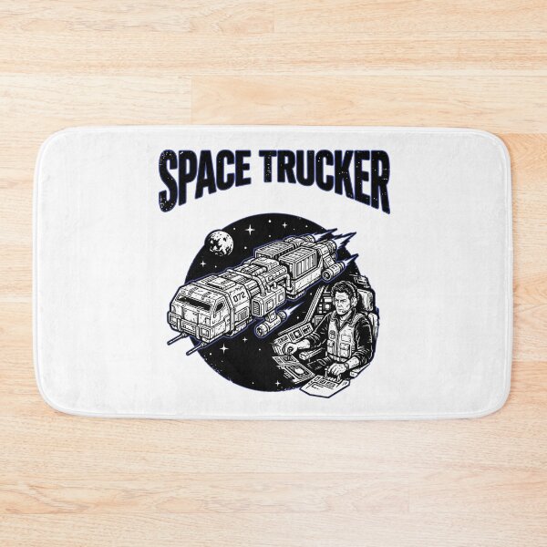Item preview, Space Trucker - Retro Sci-Fi Spaceship Cargo Hauler designed and sold by TontikDesign.
