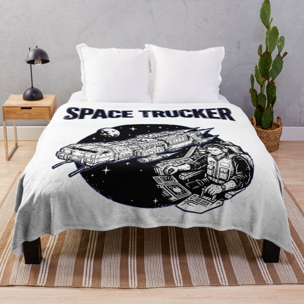 Item preview, Space Trucker - Retro Sci-Fi Spaceship Cargo Hauler designed and sold by TontikDesign.