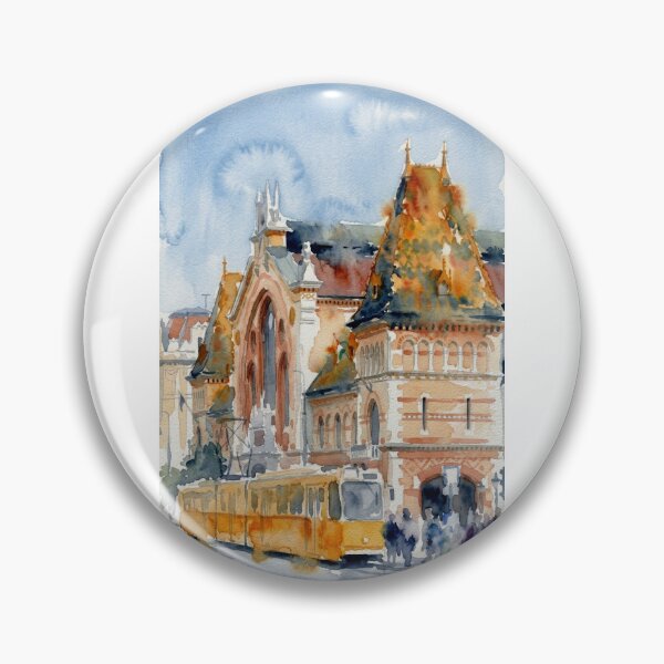Item preview, Central Market Hall, Budapest with Tram designed and sold by caracatita75.