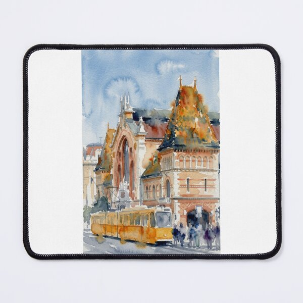 Item preview, Central Market Hall, Budapest with Tram designed and sold by caracatita75.