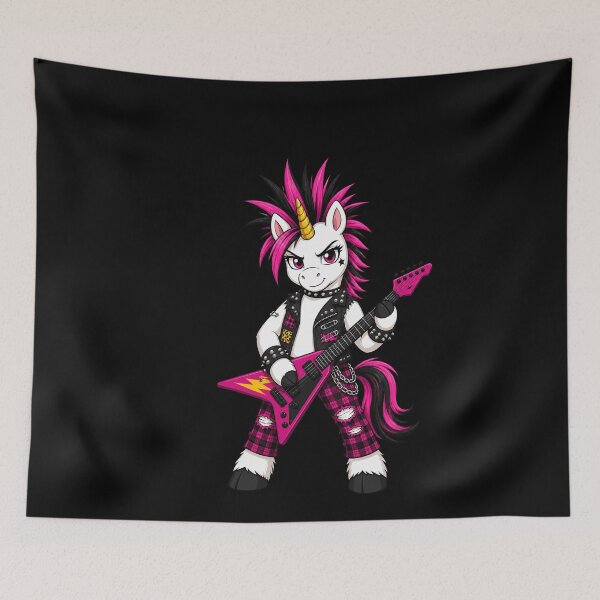 Item preview, Unhinged Unicorn Punk Rocker Funny Guitar Humor designed and sold by BoyleDesignShop.