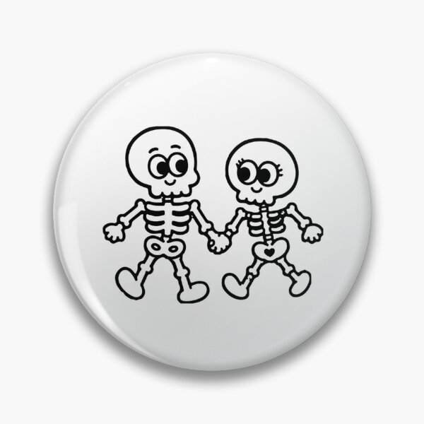 Item preview, Cute Skeleton Couple Holding Hands - Till Death Do Us Part designed and sold by cutepid.