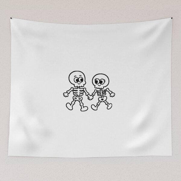 Item preview, Cute Skeleton Couple Holding Hands - Till Death Do Us Part designed and sold by cutepid.