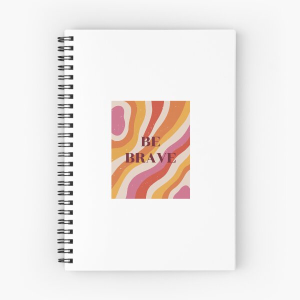 Item preview, 70s inspired retro art, quote text. Be Brave designed and sold by By The Moon.