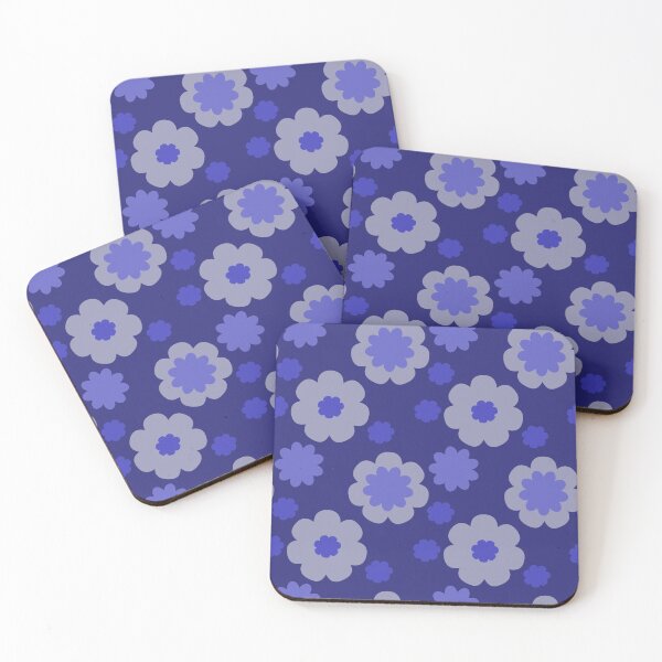 Item preview, 70s Floral Blue Flower Power designed and sold by Riverswimmer.