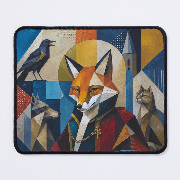 Item preview, Reynard the Fox, a cubist painting. designed and sold by GalleryKauffeld.
