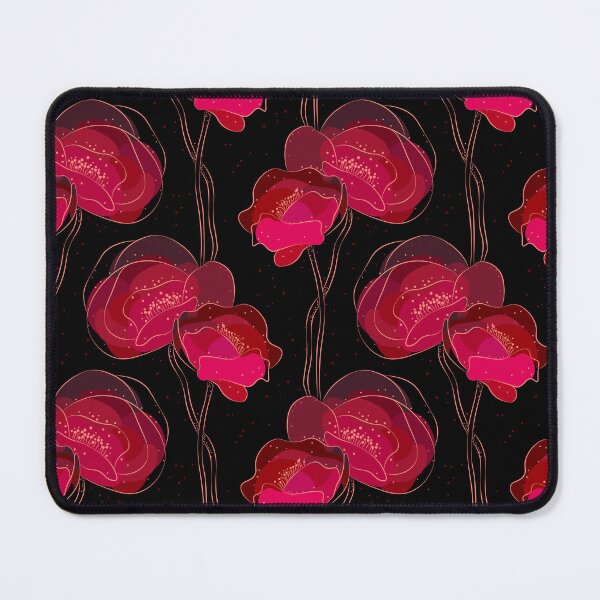 Item preview, Moody Dark Red Poppy Flowers Seamless Pattern designed and sold by chriswo-design.
