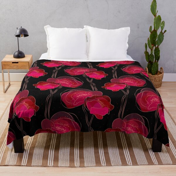 Item preview, Moody Dark Red Poppy Flowers Seamless Pattern designed and sold by chriswo-design.
