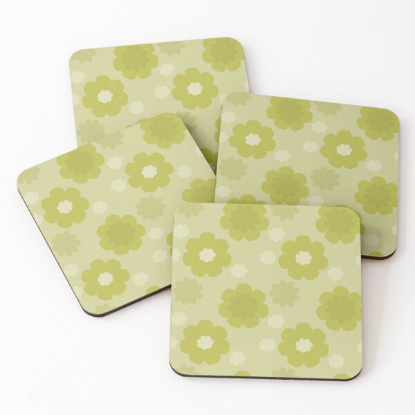 Item preview, 70s Floral Green Flower Power designed and sold by Riverswimmer.