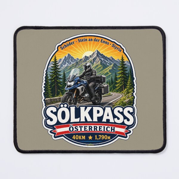 Item preview, Sölk Pass, Styria, Austria Solkpass Austria Motorcycle Sticker TShirt 01 designed and sold by OuterShellUK.