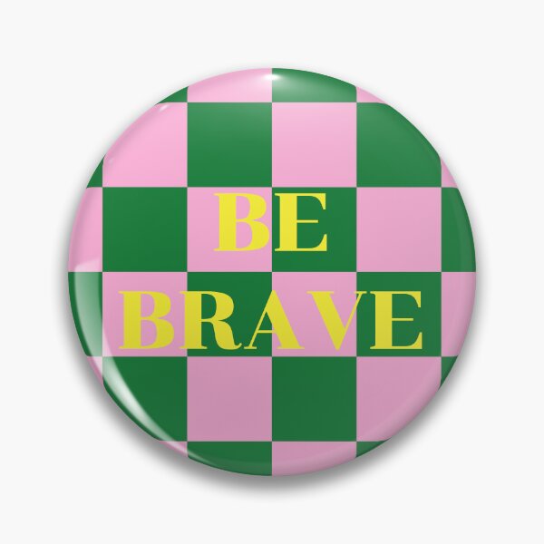 Item preview, 70s inspired retro art, quote text. Be Brave designed and sold by By The Moon.