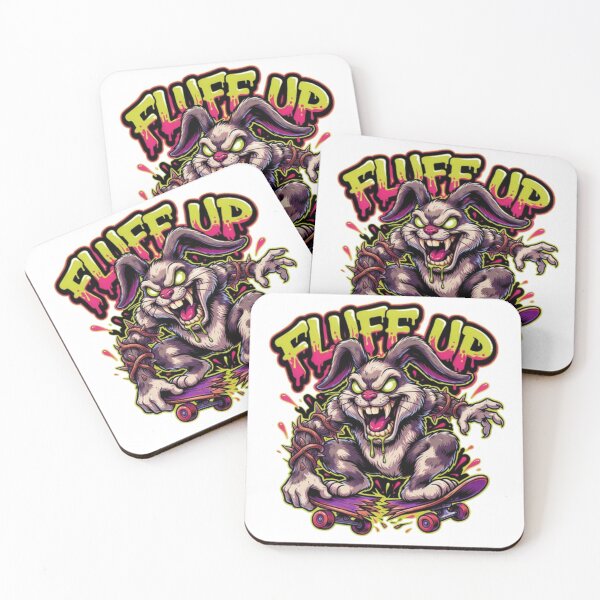 Item preview, Fluff Up Bunny Skateboard Monster Character designed and sold by TeeDesignMaster.