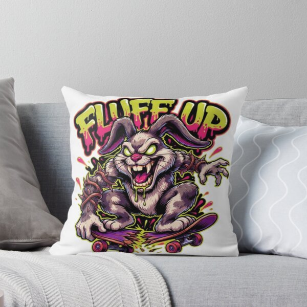 Item preview, Fluff Up Bunny Skateboard Monster Character designed and sold by TeeDesignMaster.