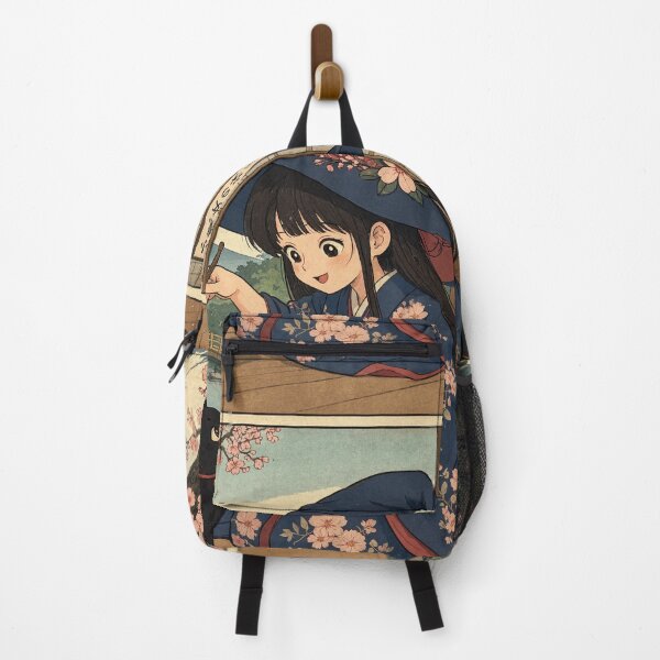 Item preview, Retro Anime Manga Witch and cat playing together designed and sold by Vintage Designs +.