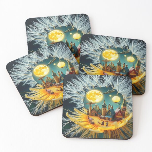 Item preview, Hidden wonders in a dandelion bloom – a magical miniature city full of light, fantasy & delicate details designed and sold by FotoworldEdel.