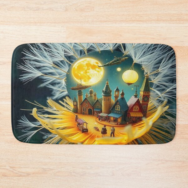 Item preview, Hidden wonders in a dandelion bloom – a magical miniature city full of light, fantasy & delicate details designed and sold by FotoworldEdel.