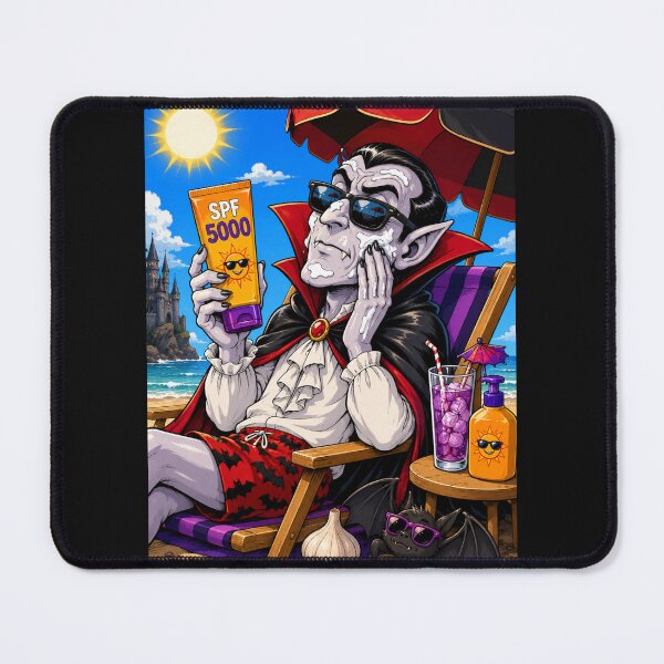 Item preview, Vampire Needs SPF 5000 Funny Summer Vampire Beach Cartoon designed and sold by ComedyInkFactor.