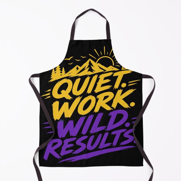 Item preview, Quiet Work Wild Results Mountain Adventure with Bold Yellow and Purple Outdoor Motivation designed and sold by Huddy-clothes.
