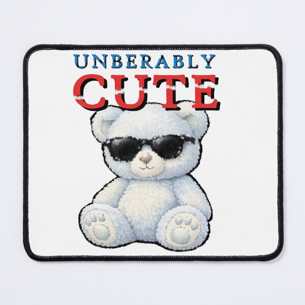Item preview, Unbearably Cute Slashed Grunge Teddy Bear Pun designed and sold by Edwere.