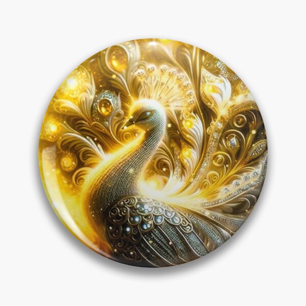 Item preview, gold peacock  designed and sold by ritusdesigns.