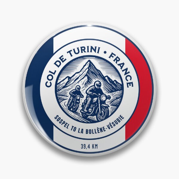 Item preview, col de turini, france, motorcycle badge/ sticker and more colors of french flag designed and sold by designkb.