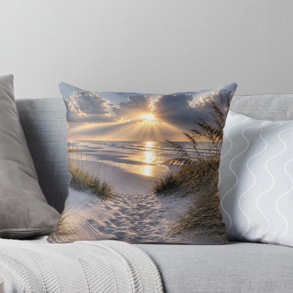 Item preview, Sunlit Beach Dunes and Ocean View with Golden Light designed and sold by Wild Bloom Paws.