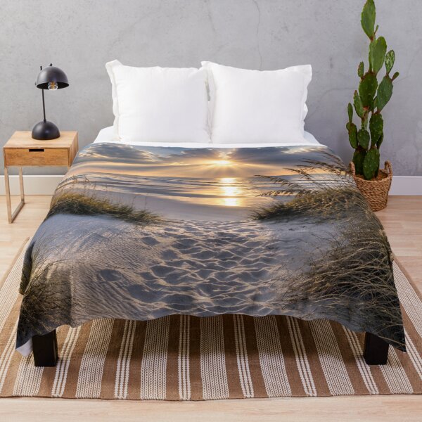 Item preview, Sunlit Beach Dunes and Ocean View with Golden Light designed and sold by Wild Bloom Paws.