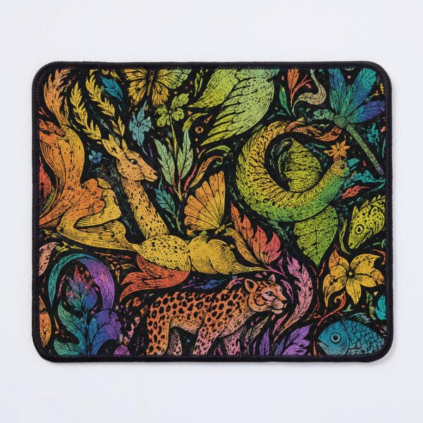 Item preview, Psychedelic Wildlife Backpack – Colorful Retro Nature Animal Design designed and sold by FreeArt2.