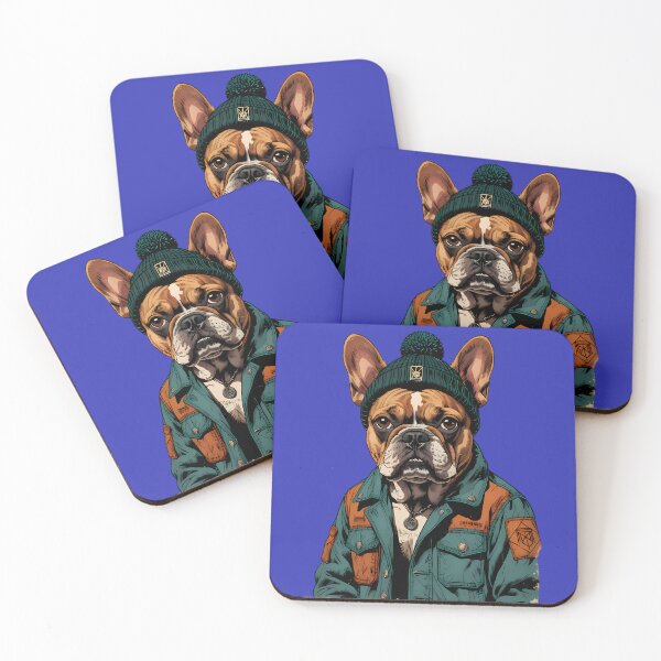 Item preview, Hipster French Bulldog in Beanie designed and sold by Structure-Blue.