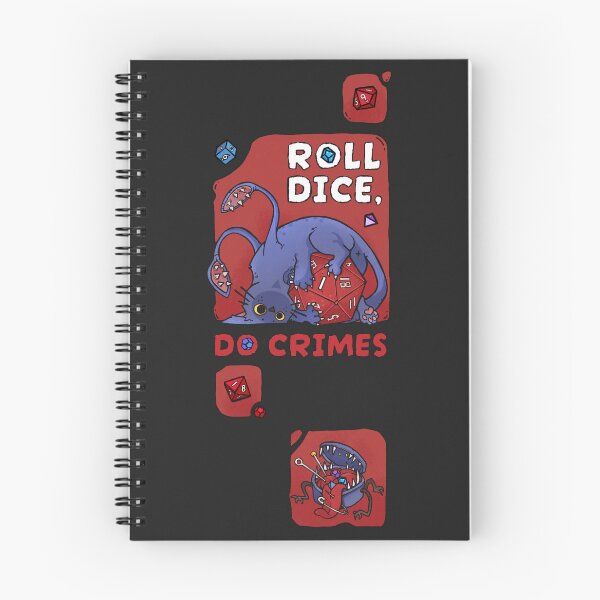 Item preview, Roll Dice Do Crimes | Cute Displacer Kitty D&D Dice Goblin designed and sold by keyvei.