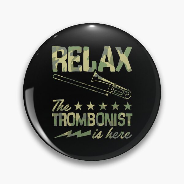 Item preview, Relax The Trombonist Is Here Star Graphic designed and sold by Rock Paper T-Shirts.