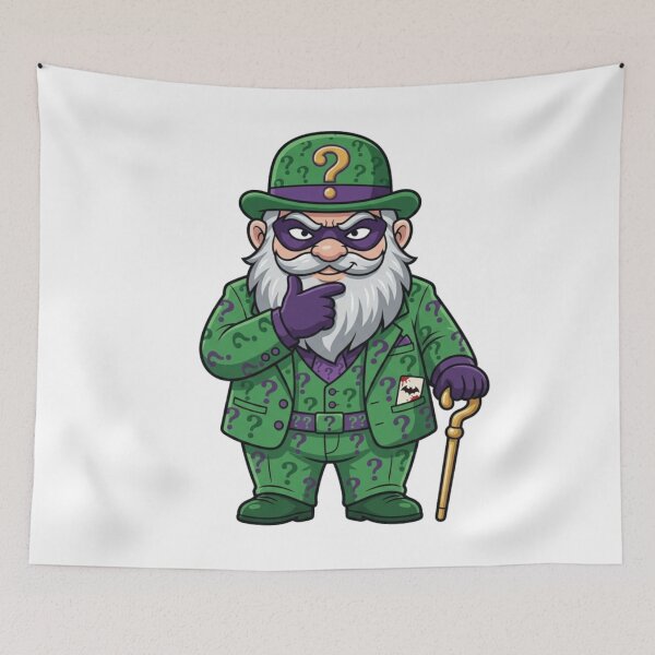 Item preview, Enigmatic Riddler Comic Book Garden Gnome designed and sold by Bad-Decisions-Designs.