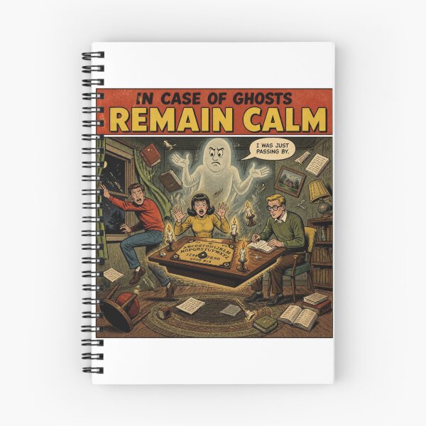 Item preview, In Case of Ghosts – Remain Calm | Vintage Paranormal Comic designed and sold by Cavalier-org.