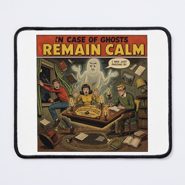 Item preview, In Case of Ghosts – Remain Calm | Vintage Paranormal Comic designed and sold by Cavalier-org.