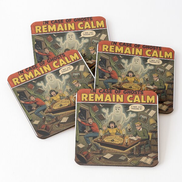 Item preview, In Case of Ghosts – Remain Calm | Vintage Paranormal Comic designed and sold by Cavalier-org.