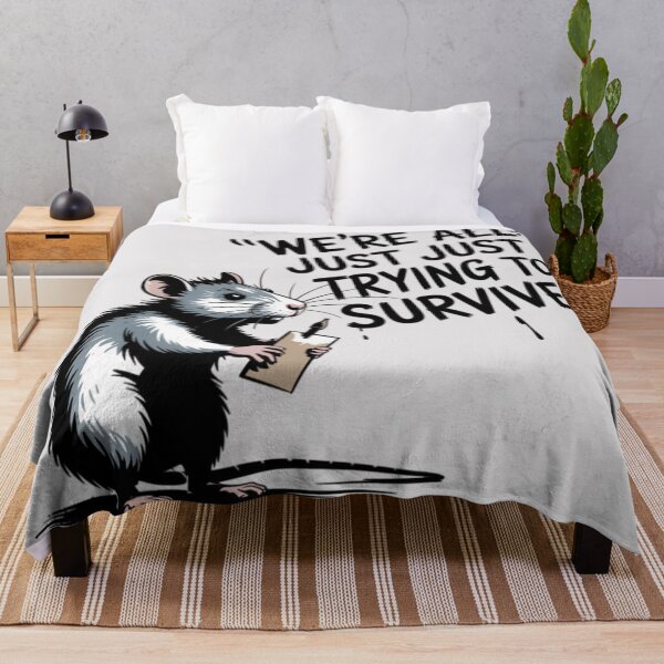 Item preview, Banksy Rat - We're all just trying to survive designed and sold by 123ks.