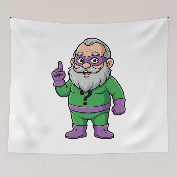 Item preview, Classic 1966 Riddler TV Show Garden Gnome designed and sold by Bad-Decisions-Designs.