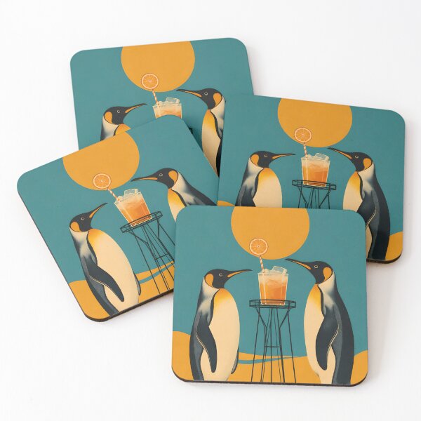 Item preview, Penguin Cocktail Canvas designed and sold by HesselKelvin.