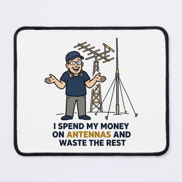 Item preview, I Spend My Money On Antennas And Waste The Rest – Funny Ham Radio Gift Antenna designed and sold by Sekla-Studio.