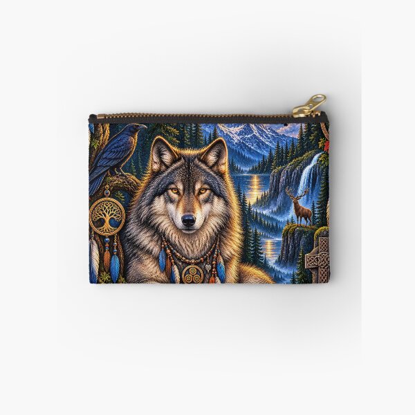 Item preview, Moonlit Wild Guardian – Celtic Wolf & Enchanted Forest designed and sold by thewandswant.