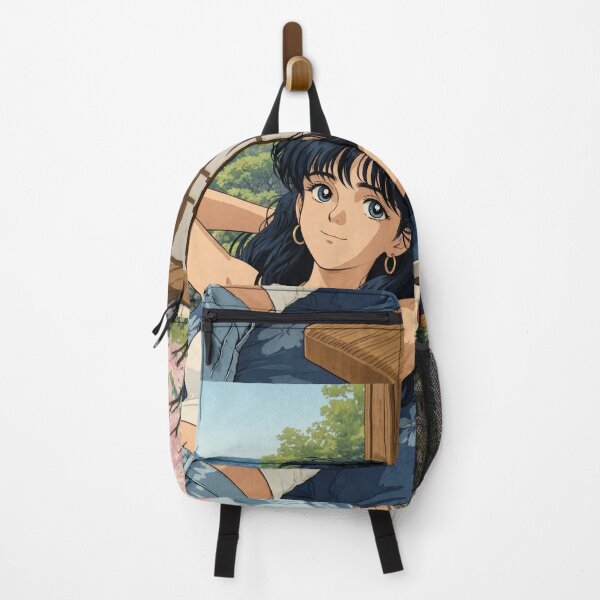 Item preview, Cute anime manga girl reclining with a cup of coffee designed and sold by Vintage Designs +.