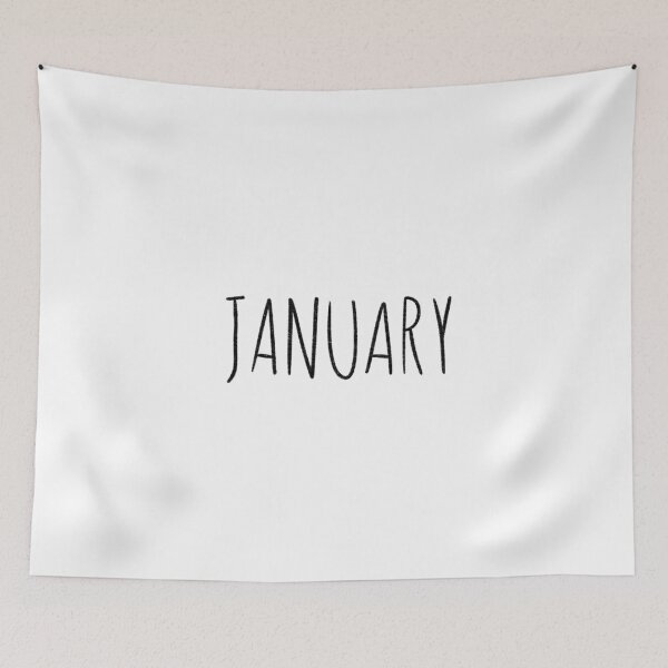 Item preview, Cute January Hand Lettered Typography Handwritten Monthly Artwork designed and sold by somimalikkk.