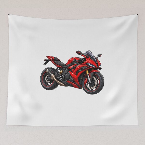 Item preview, Red Superbike – Futuristic Racing Motorcycle T-Shirt designed and sold by LarkLeaf.