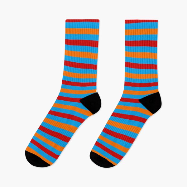 Item preview, Red And Orange Stripes Design Blue  designed and sold by PatternTitan.