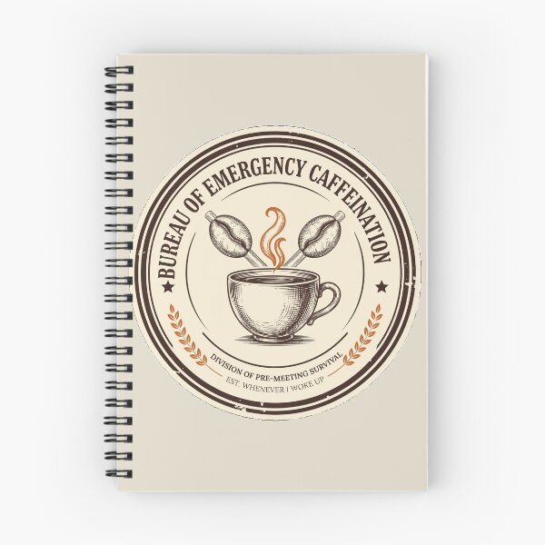 Item preview, Bureau of Emergency Caffeination - Funny Coffee Lover Badge designed and sold by HeeShirt.
